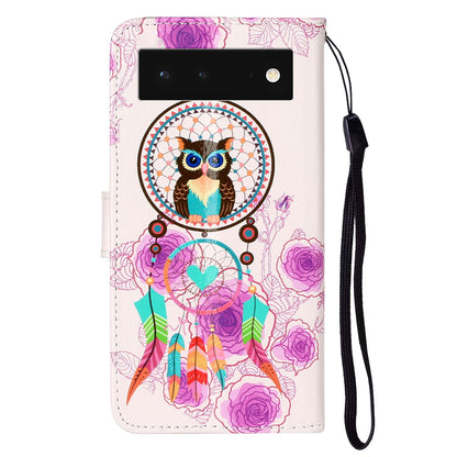 For Google Pixel 6 Pattern Printing Leather Wallet Flip Case Stand Protective Phone Cover