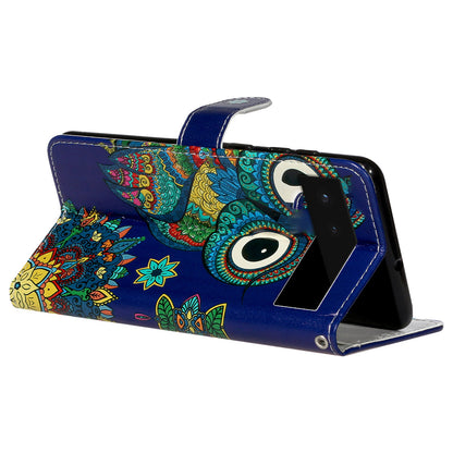 For Google Pixel 6 Pattern Printing Leather Wallet Flip Case Stand Protective Phone Cover
