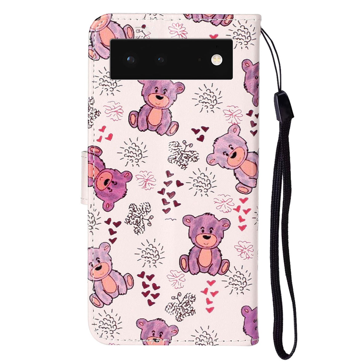 For Google Pixel 6 Pattern Printing Leather Wallet Flip Case Stand Protective Phone Cover
