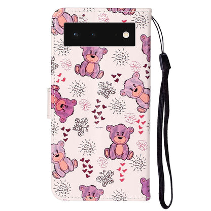 For Google Pixel 6 Pattern Printing Leather Wallet Flip Case Stand Protective Phone Cover