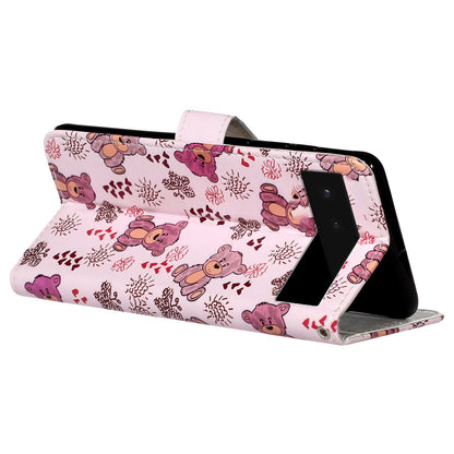 For Google Pixel 6 Pattern Printing Leather Wallet Flip Case Stand Protective Phone Cover