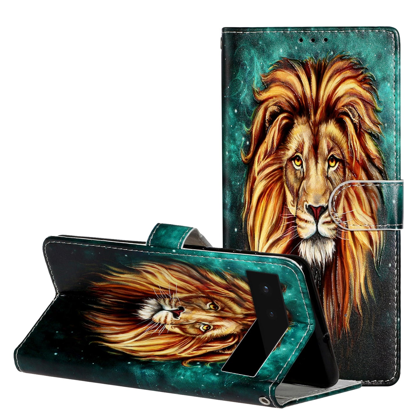 For Google Pixel 6 Pattern Printing Leather Wallet Flip Case Stand Protective Phone Cover