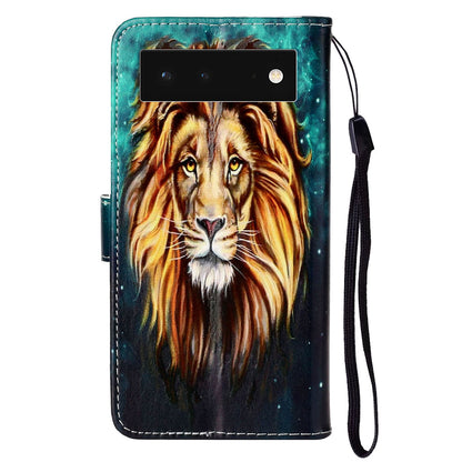 For Google Pixel 6 Pattern Printing Leather Wallet Flip Case Stand Protective Phone Cover