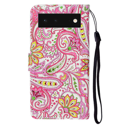 For Google Pixel 6 Pattern Printing Leather Wallet Flip Case Stand Protective Phone Cover