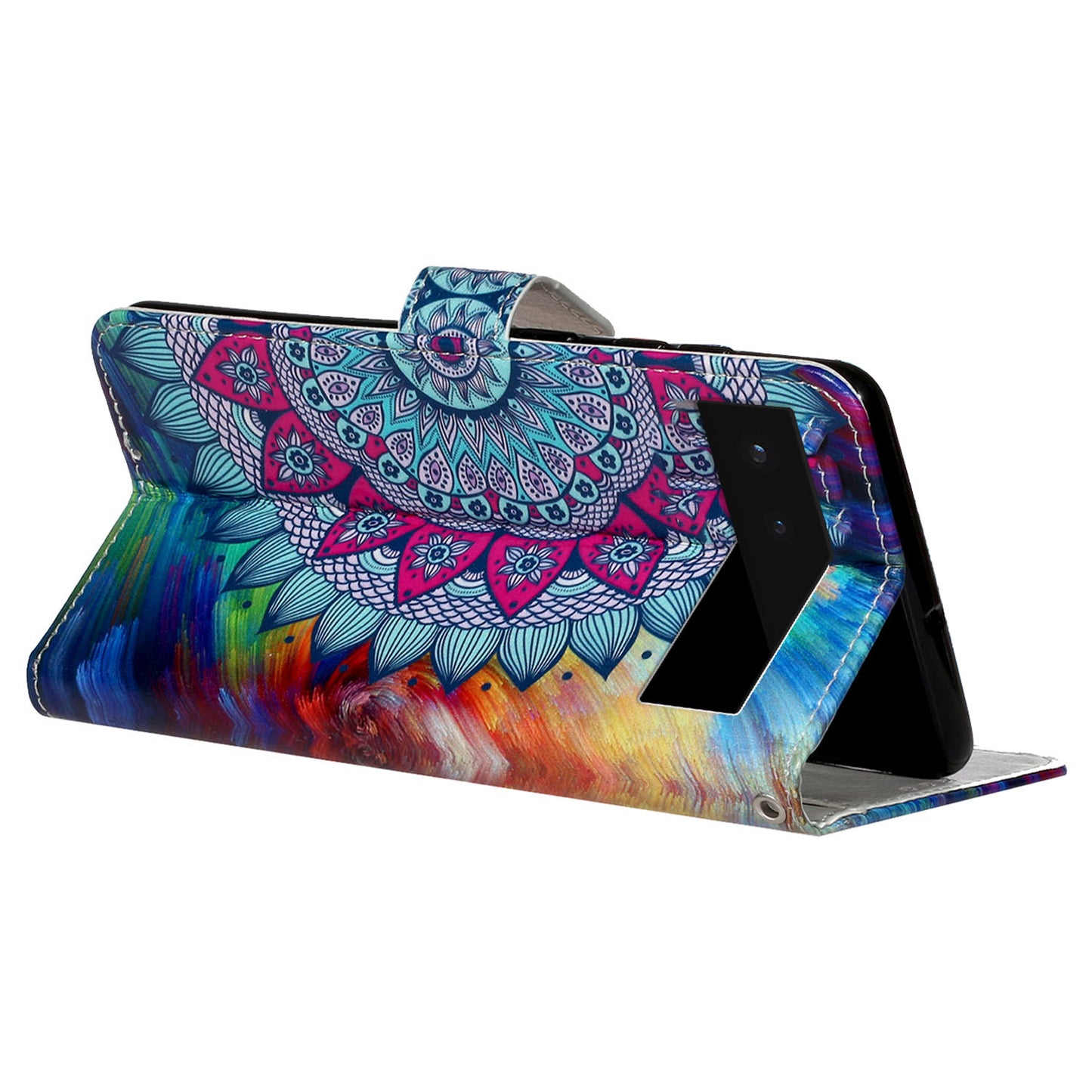 For Google Pixel 6 Pattern Printing Leather Wallet Flip Case Stand Protective Phone Cover