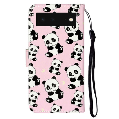 For Google Pixel 6 Pattern Printing Leather Wallet Flip Case Stand Protective Phone Cover