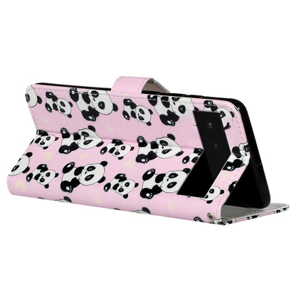 For Google Pixel 6 Pattern Printing Leather Wallet Flip Case Stand Protective Phone Cover