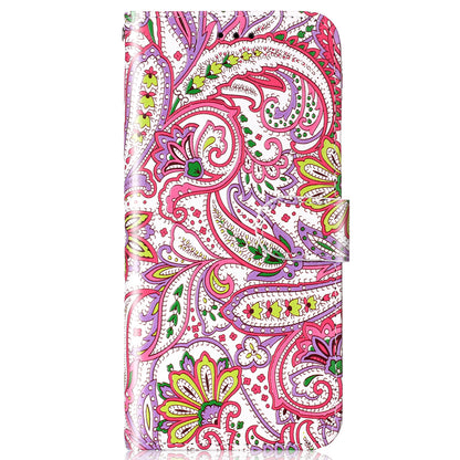 For Google Pixel 6a Pattern Printing PU Leather Phone Case Stand Flip Wallet Cover with Strap