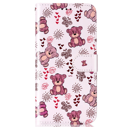 For Google Pixel 6a Pattern Printing PU Leather Phone Case Stand Flip Wallet Cover with Strap