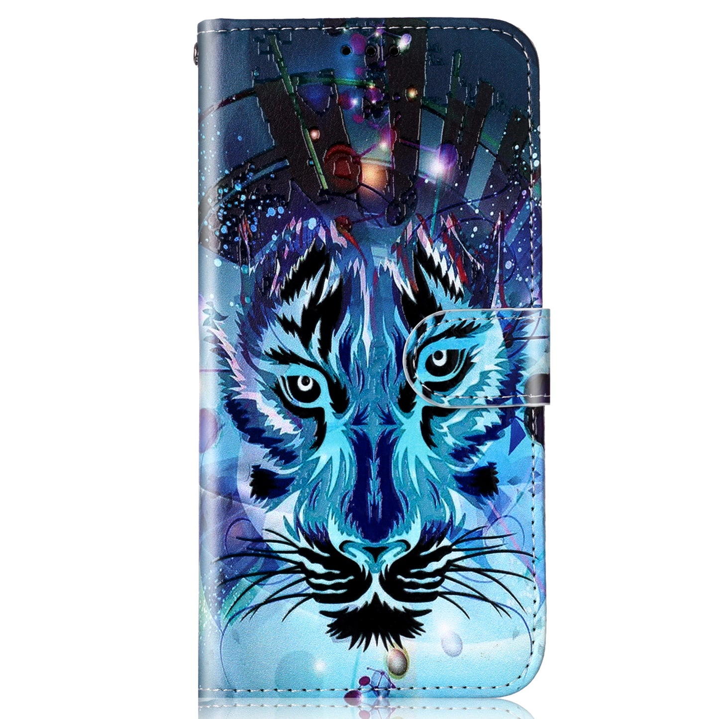 For Google Pixel 6a Pattern Printing PU Leather Phone Case Stand Flip Wallet Cover with Strap