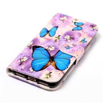 For Google Pixel 6a Pattern Printing PU Leather Phone Case Stand Flip Wallet Cover with Strap