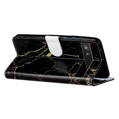 Wallet Phone Case for Google Pixel 7a Anti-Drop Shockproof Case Pattern Printing Leather Flip Cover