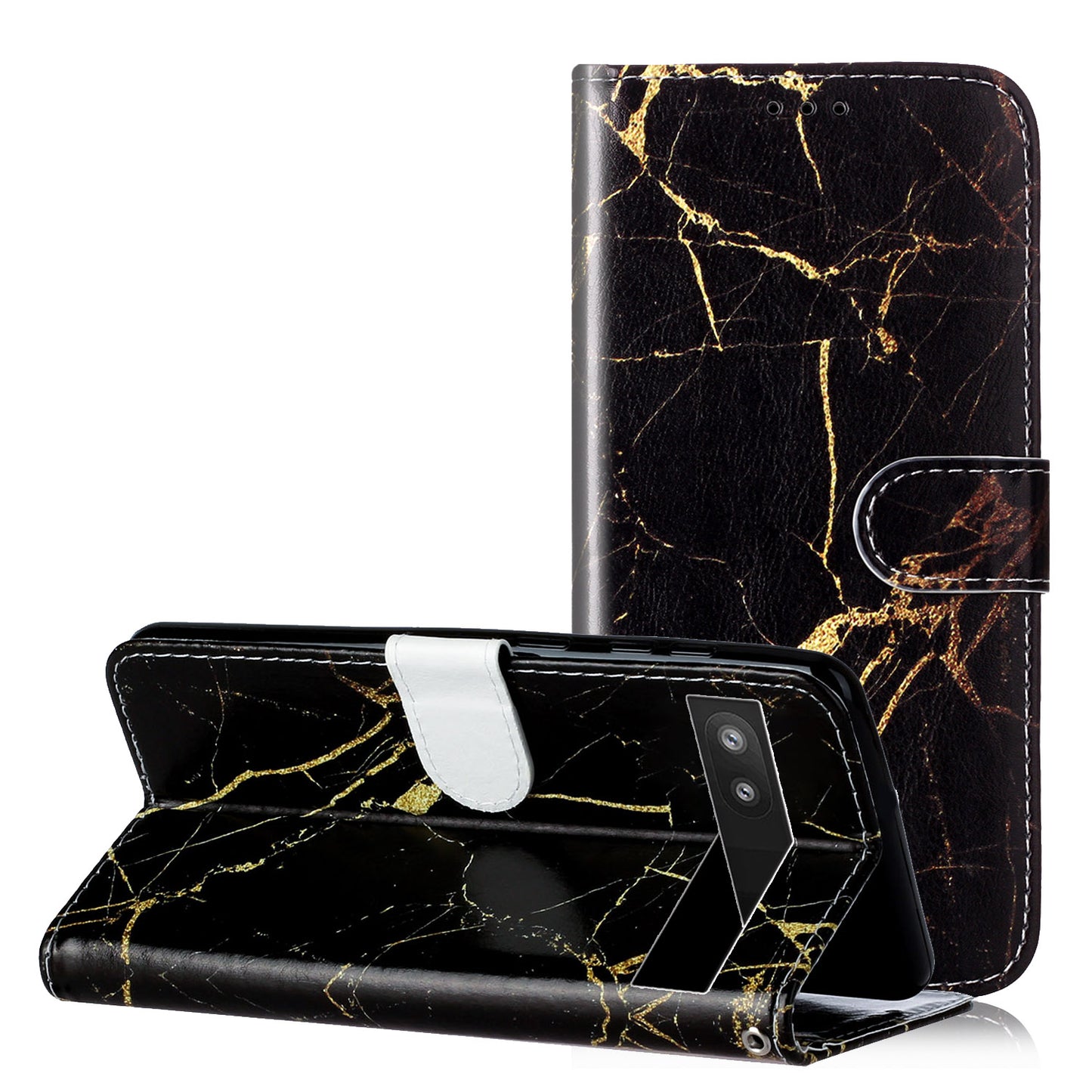 Wallet Phone Case for Google Pixel 7a Anti-Drop Shockproof Case Pattern Printing Leather Flip Cover