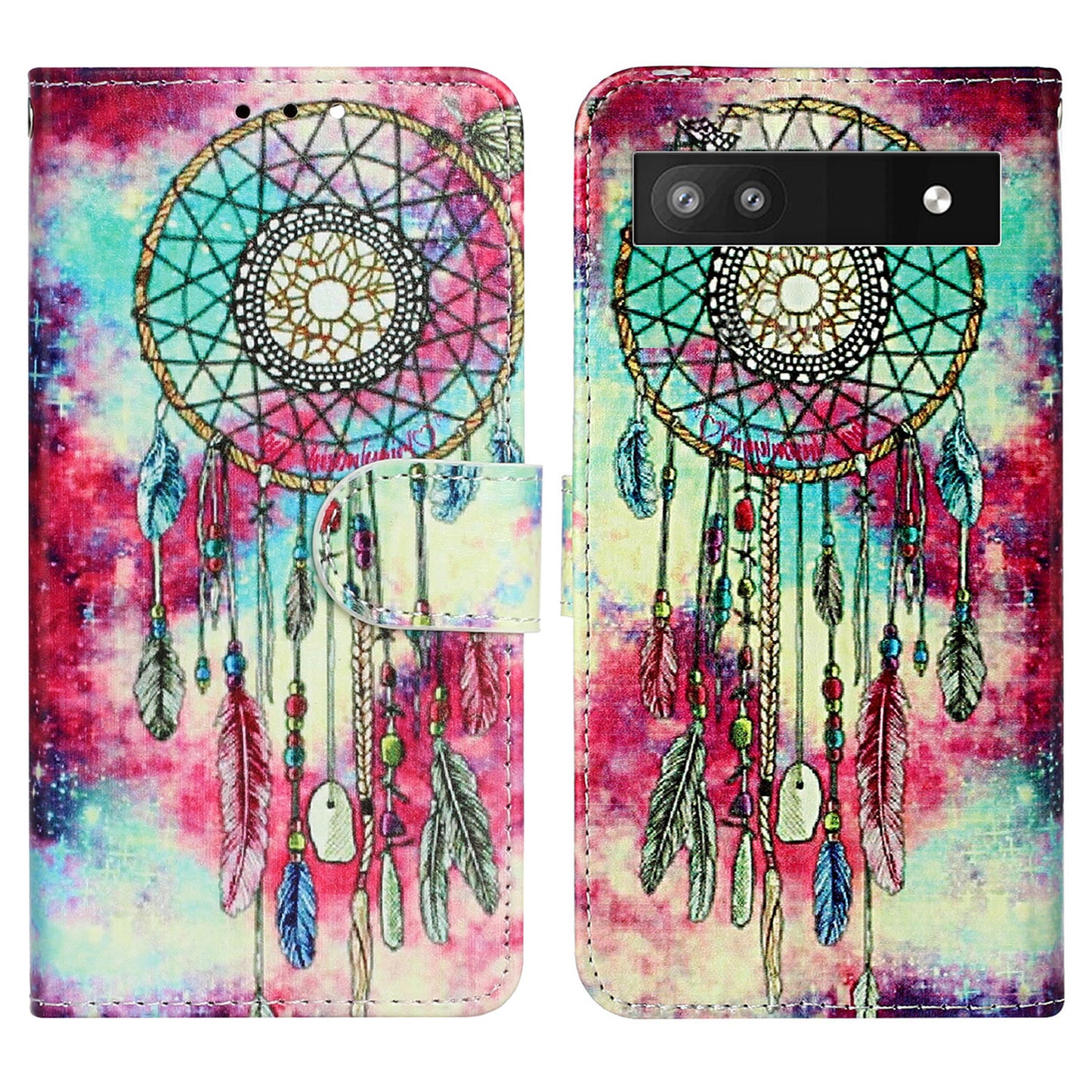 Wallet Phone Case for Google Pixel 7a Anti-Drop Shockproof Case Pattern Printing Leather Flip Cover