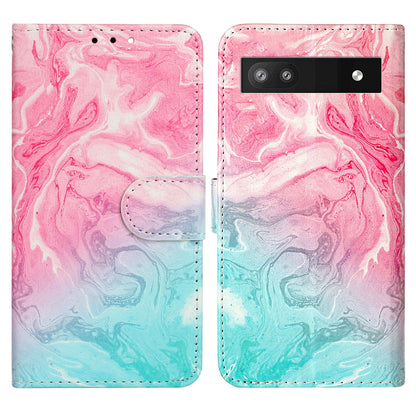 Wallet Phone Case for Google Pixel 7a Anti-Drop Shockproof Case Pattern Printing Leather Flip Cover