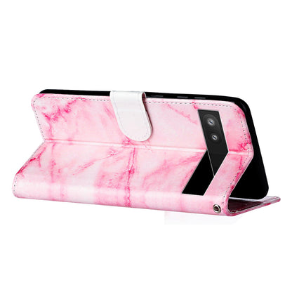 Wallet Phone Case for Google Pixel 7a Anti-Drop Shockproof Case Pattern Printing Leather Flip Cover