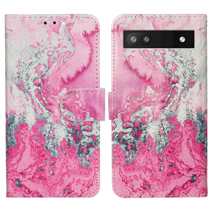 Wallet Phone Case for Google Pixel 7a Anti-Drop Shockproof Case Pattern Printing Leather Flip Cover