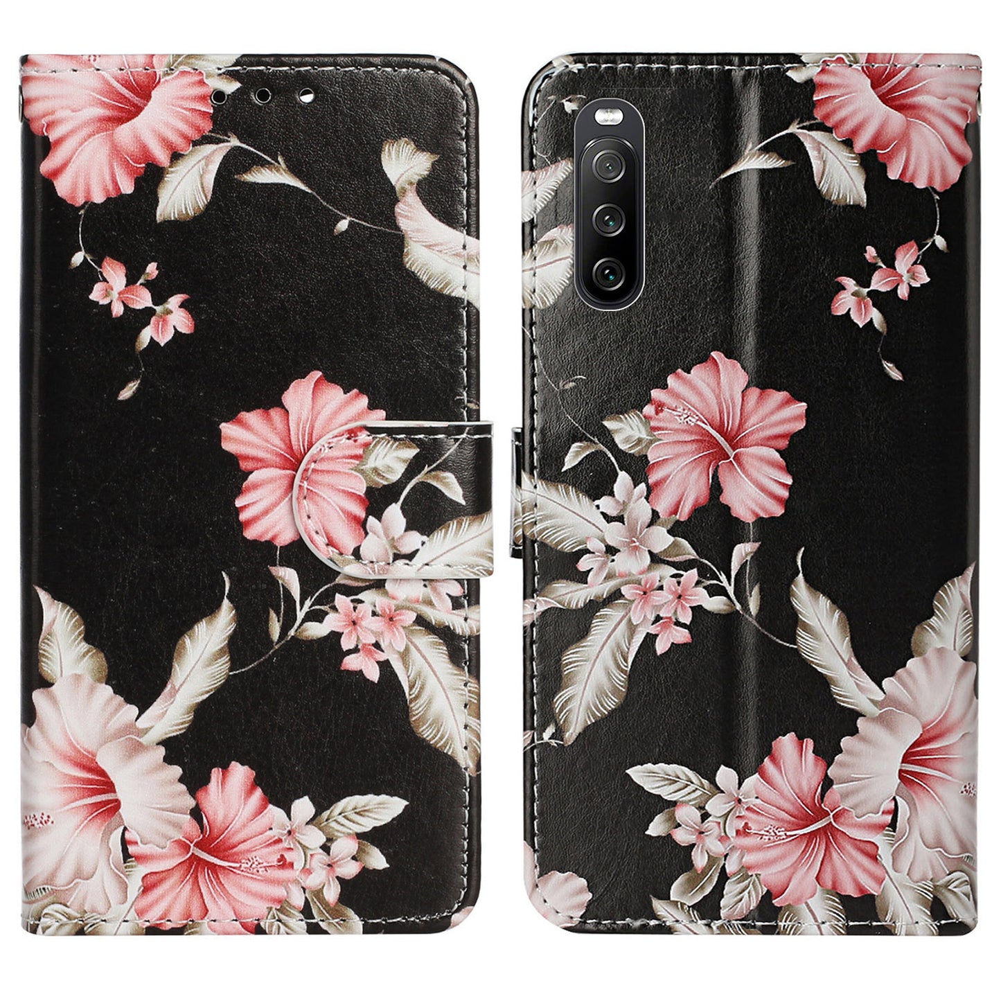 Wallet Phone Case for Sony Xperia 10 V Scratch-Proof Phone Shell Pattern Printing Leather Cover