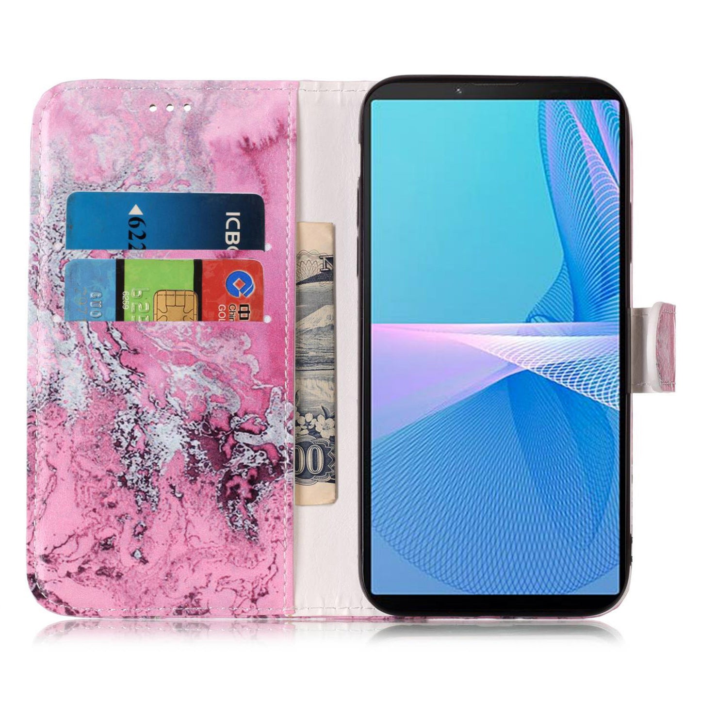 Wallet Phone Case for Sony Xperia 10 V Scratch-Proof Phone Shell Pattern Printing Leather Cover