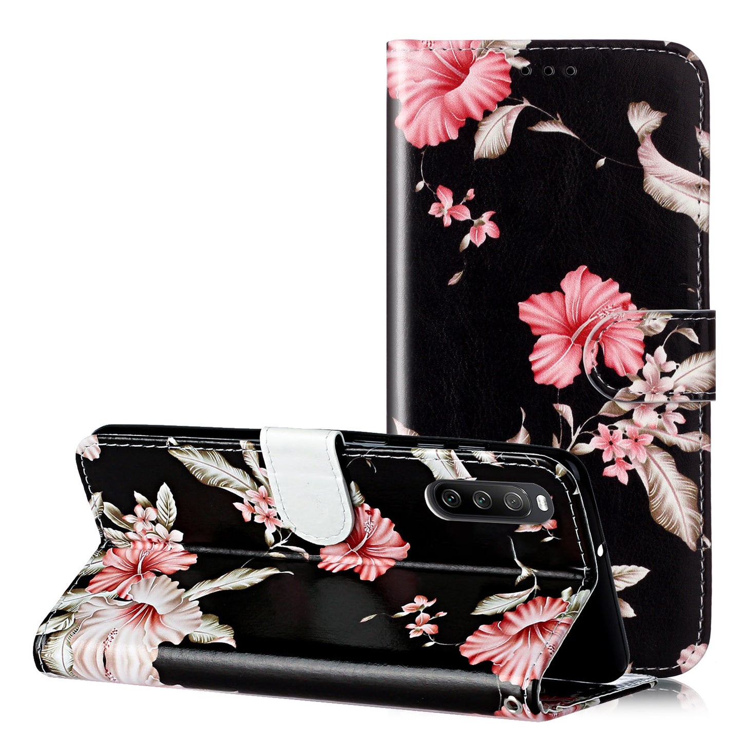 Wallet Phone Case for Sony Xperia 10 V Scratch-Proof Phone Shell Pattern Printing Leather Cover