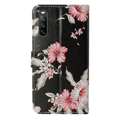 Wallet Phone Case for Sony Xperia 10 V Scratch-Proof Phone Shell Pattern Printing Leather Cover