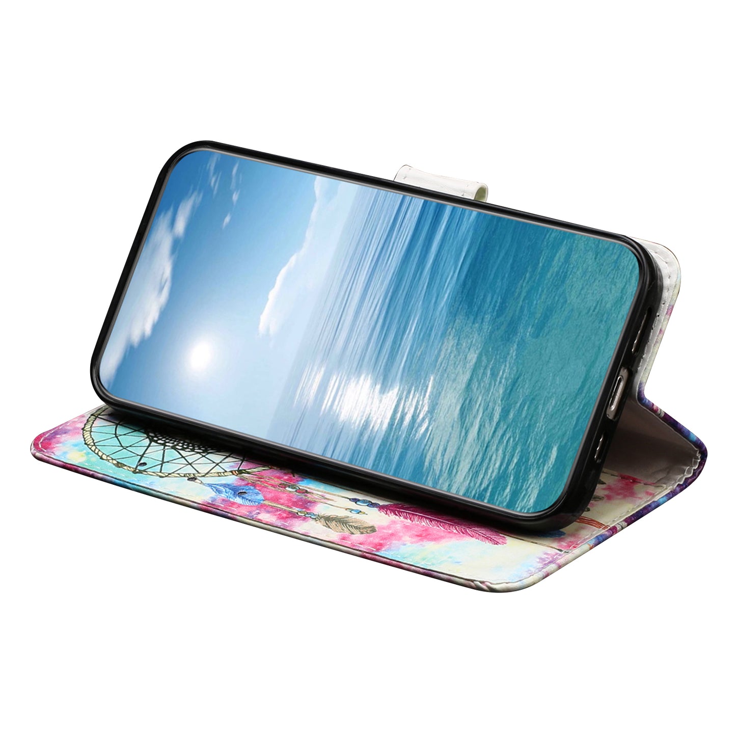 Wallet Phone Case for Sony Xperia 10 V Scratch-Proof Phone Shell Pattern Printing Leather Cover