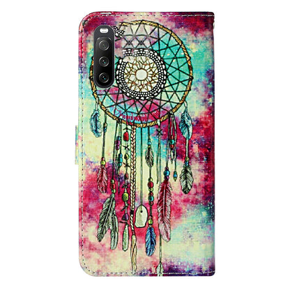 Wallet Phone Case for Sony Xperia 10 V Scratch-Proof Phone Shell Pattern Printing Leather Cover