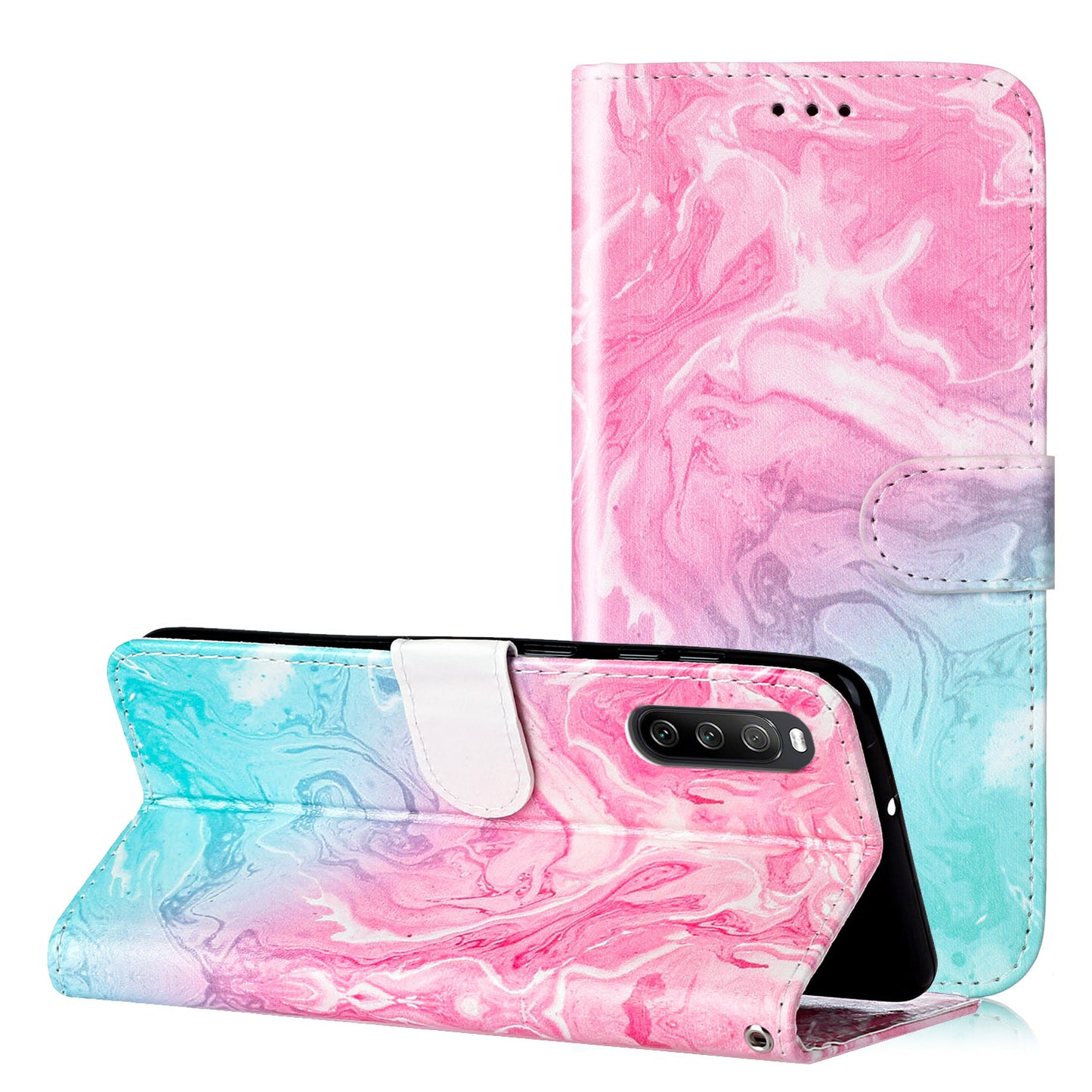 Wallet Phone Case for Sony Xperia 10 V Scratch-Proof Phone Shell Pattern Printing Leather Cover