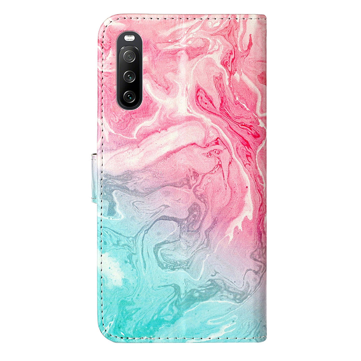 Wallet Phone Case for Sony Xperia 10 V Scratch-Proof Phone Shell Pattern Printing Leather Cover