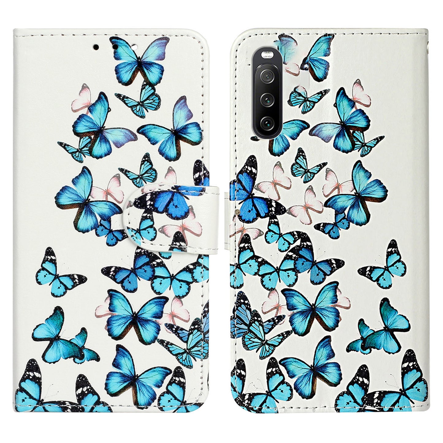 Wallet Phone Case for Sony Xperia 10 V Scratch-Proof Phone Shell Pattern Printing Leather Cover