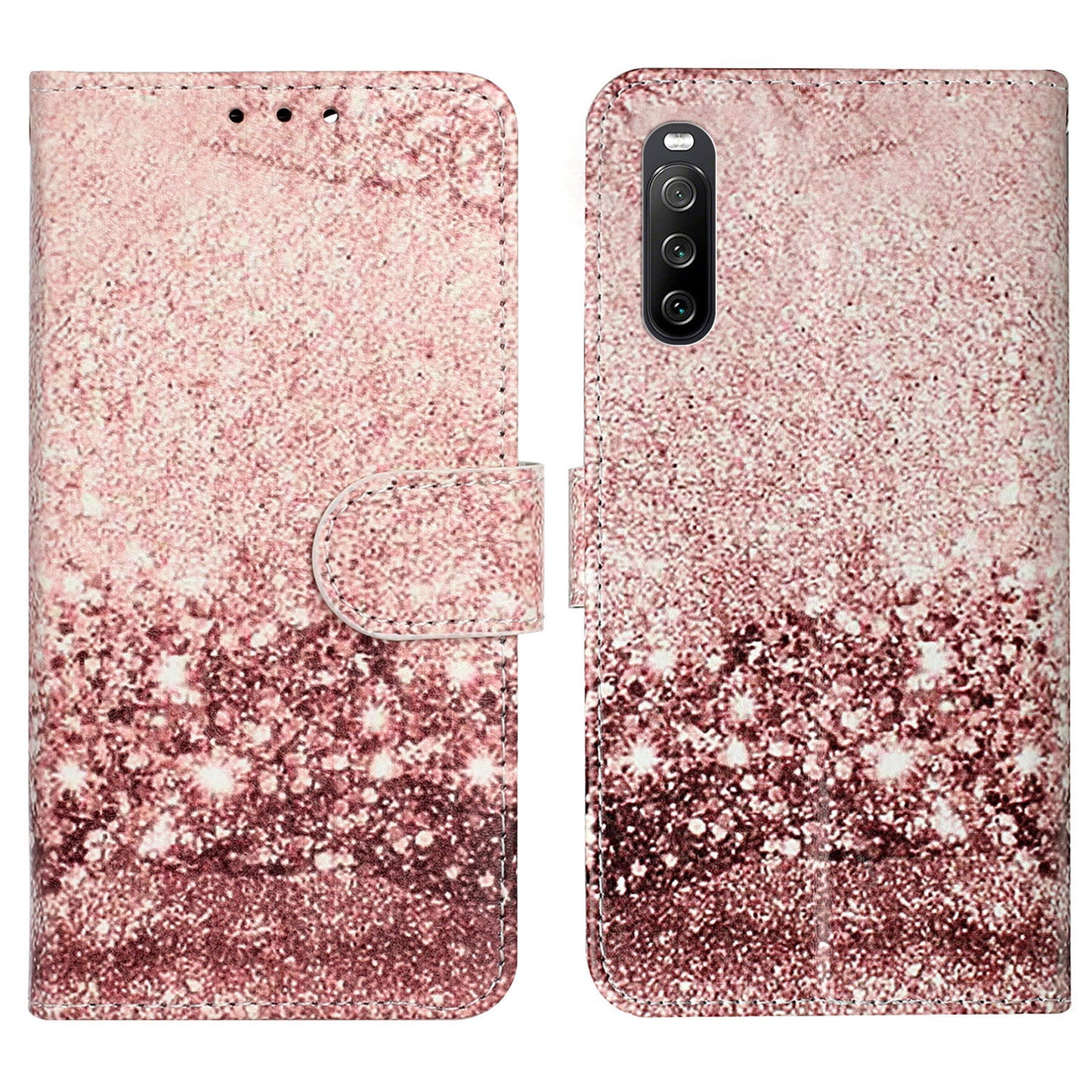 Wallet Phone Case for Sony Xperia 10 V Scratch-Proof Phone Shell Pattern Printing Leather Cover