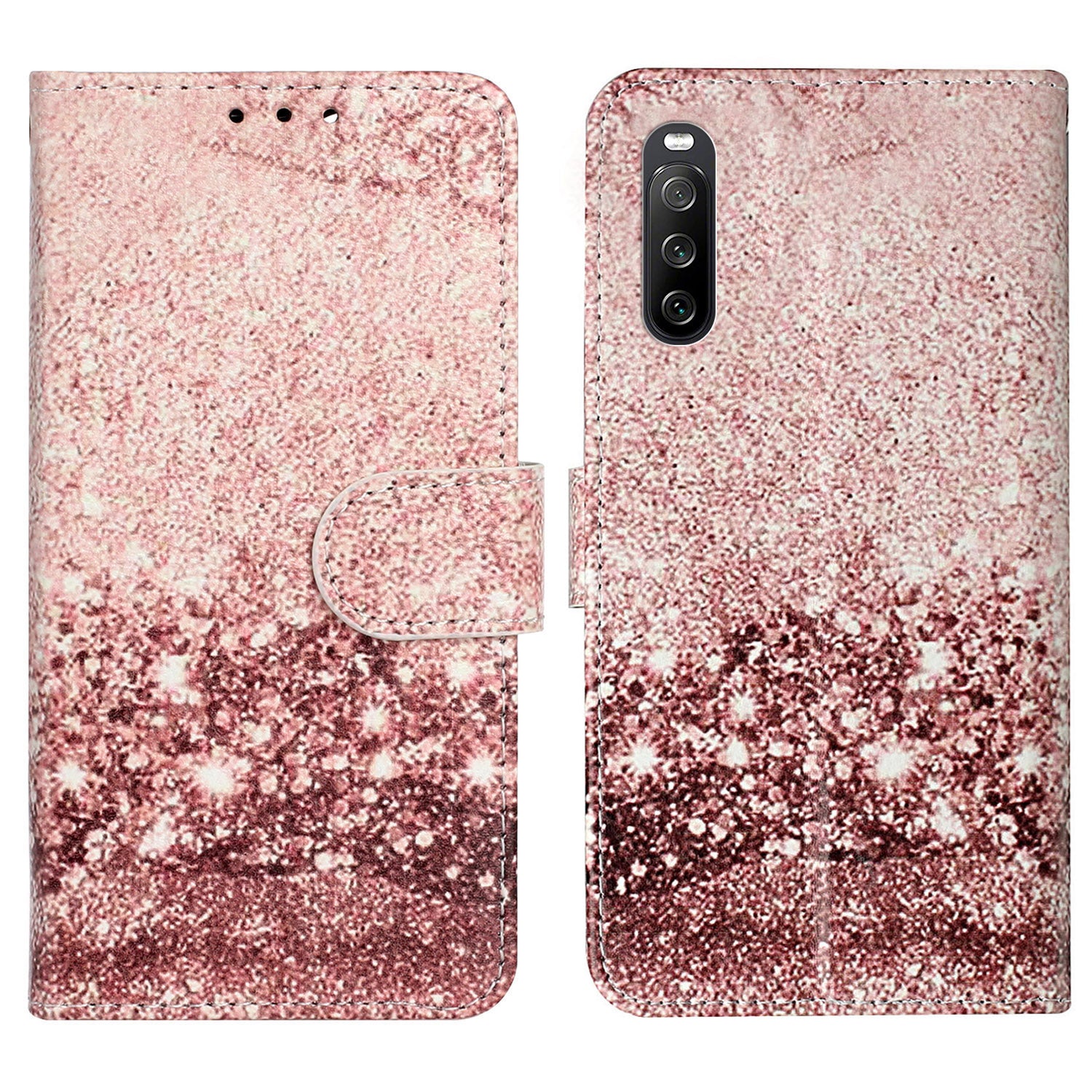 Wallet Phone Case for Sony Xperia 10 V Scratch-Proof Phone Shell Pattern Printing Leather Cover