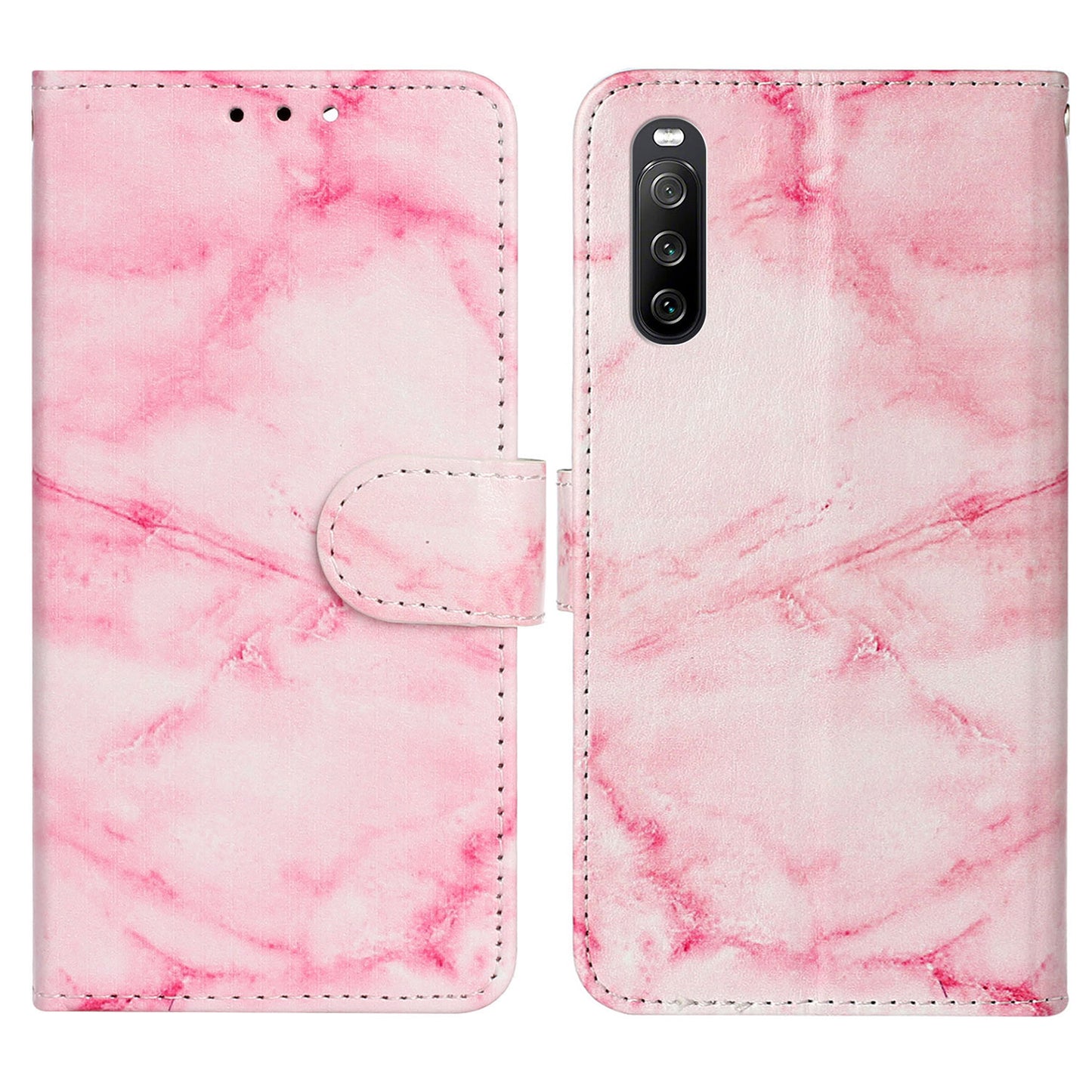 Wallet Phone Case for Sony Xperia 10 V Scratch-Proof Phone Shell Pattern Printing Leather Cover