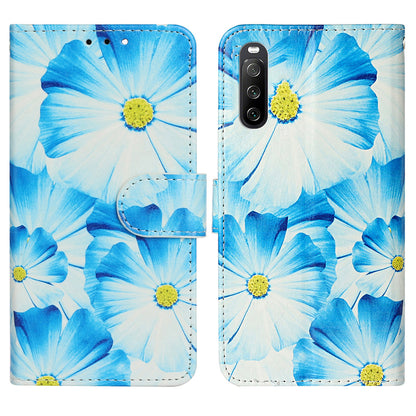 Wallet Phone Case for Sony Xperia 10 V Scratch-Proof Phone Shell Pattern Printing Leather Cover