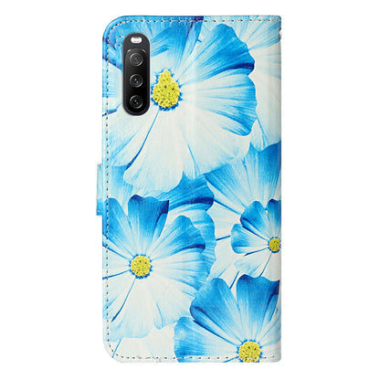Wallet Phone Case for Sony Xperia 10 V Scratch-Proof Phone Shell Pattern Printing Leather Cover