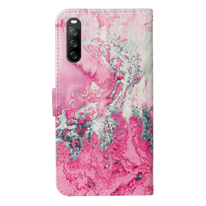 Wallet Phone Case for Sony Xperia 10 V Scratch-Proof Phone Shell Pattern Printing Leather Cover