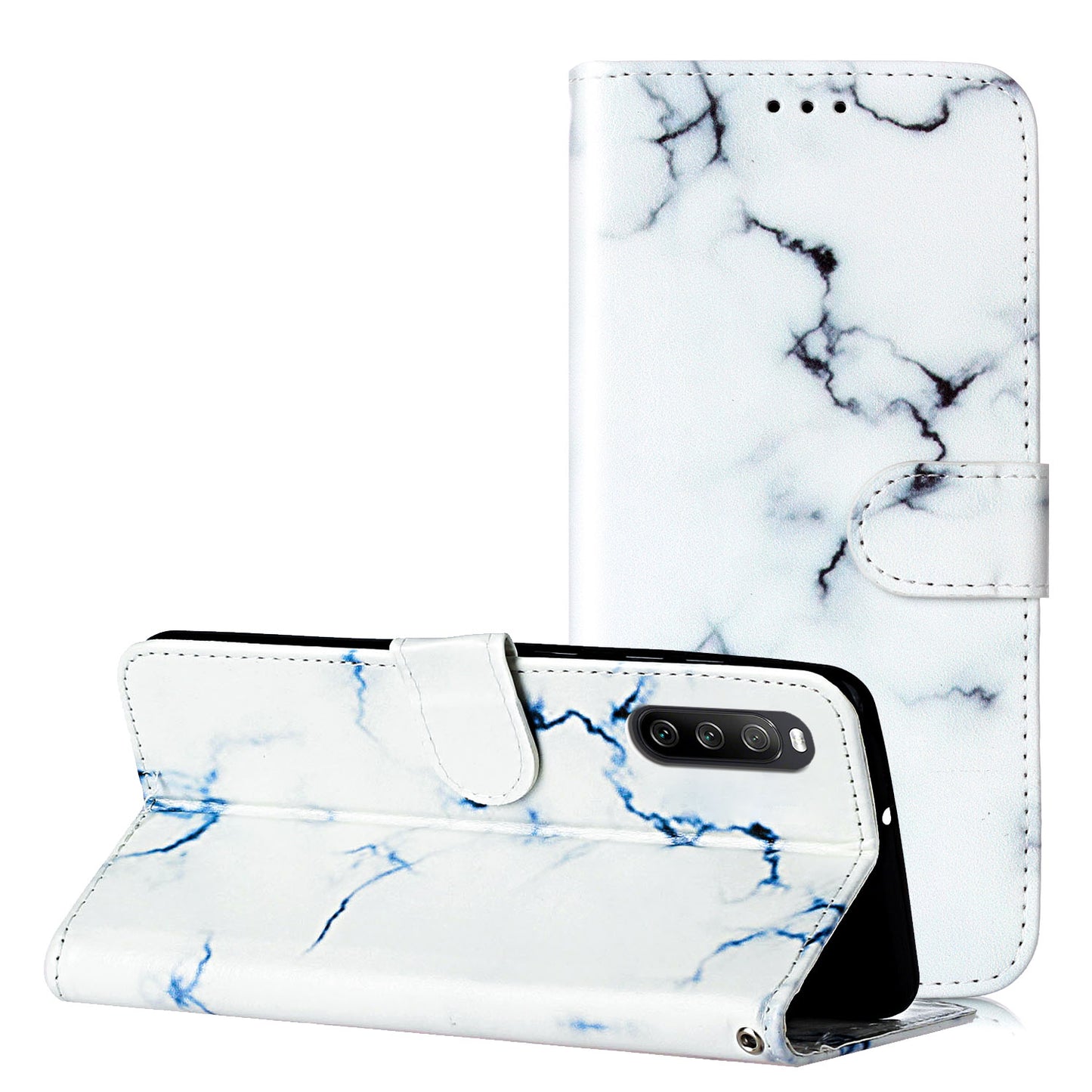 Wallet Phone Case for Sony Xperia 10 V Scratch-Proof Phone Shell Pattern Printing Leather Cover
