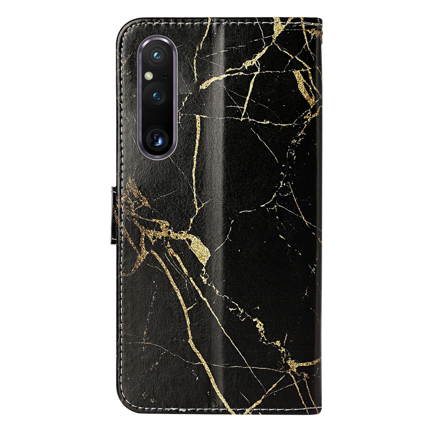 Pattern Printing Phone Case for Sony Xperia 1 V Anti-Fall Wallet Leather Cover with Stand