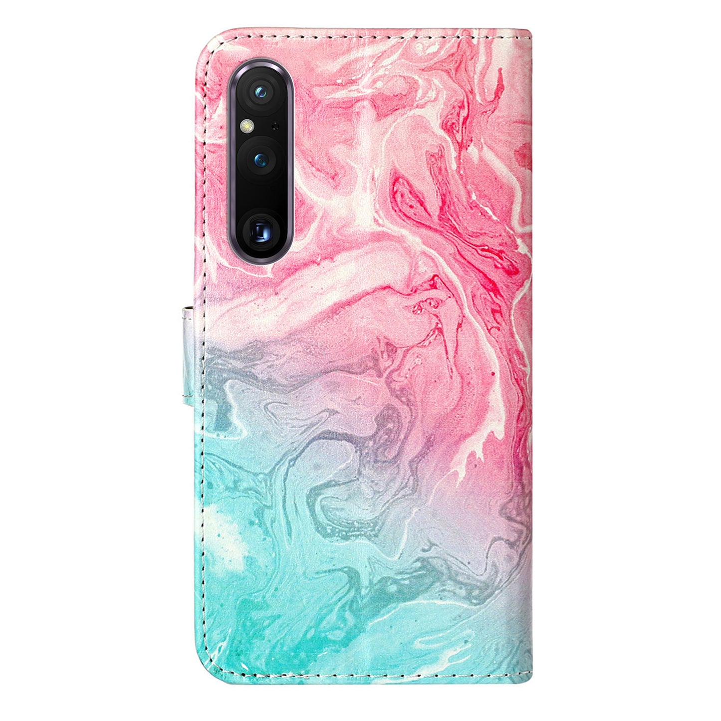 Pattern Printing Phone Case for Sony Xperia 1 V Anti-Fall Wallet Leather Cover with Stand
