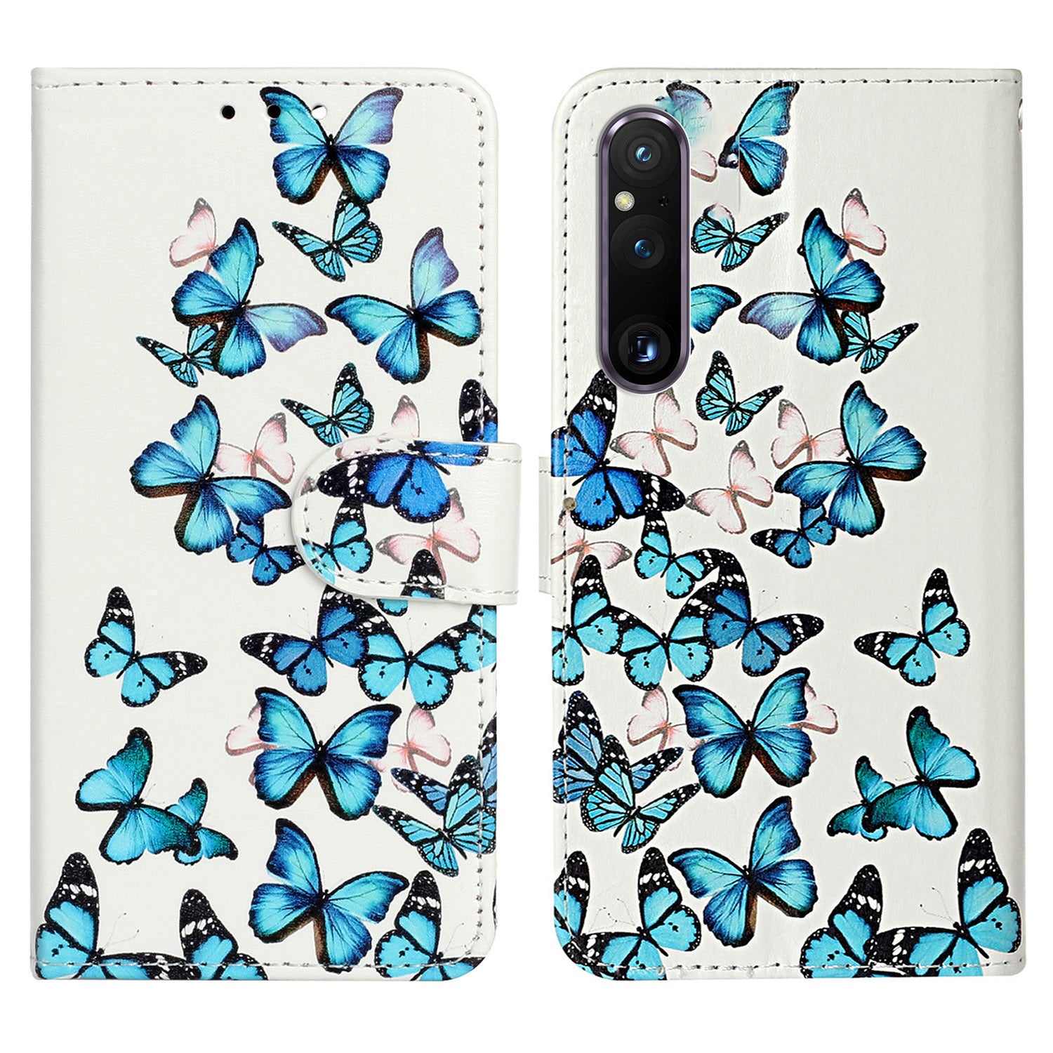 Pattern Printing Phone Case for Sony Xperia 1 V Anti-Fall Wallet Leather Cover with Stand