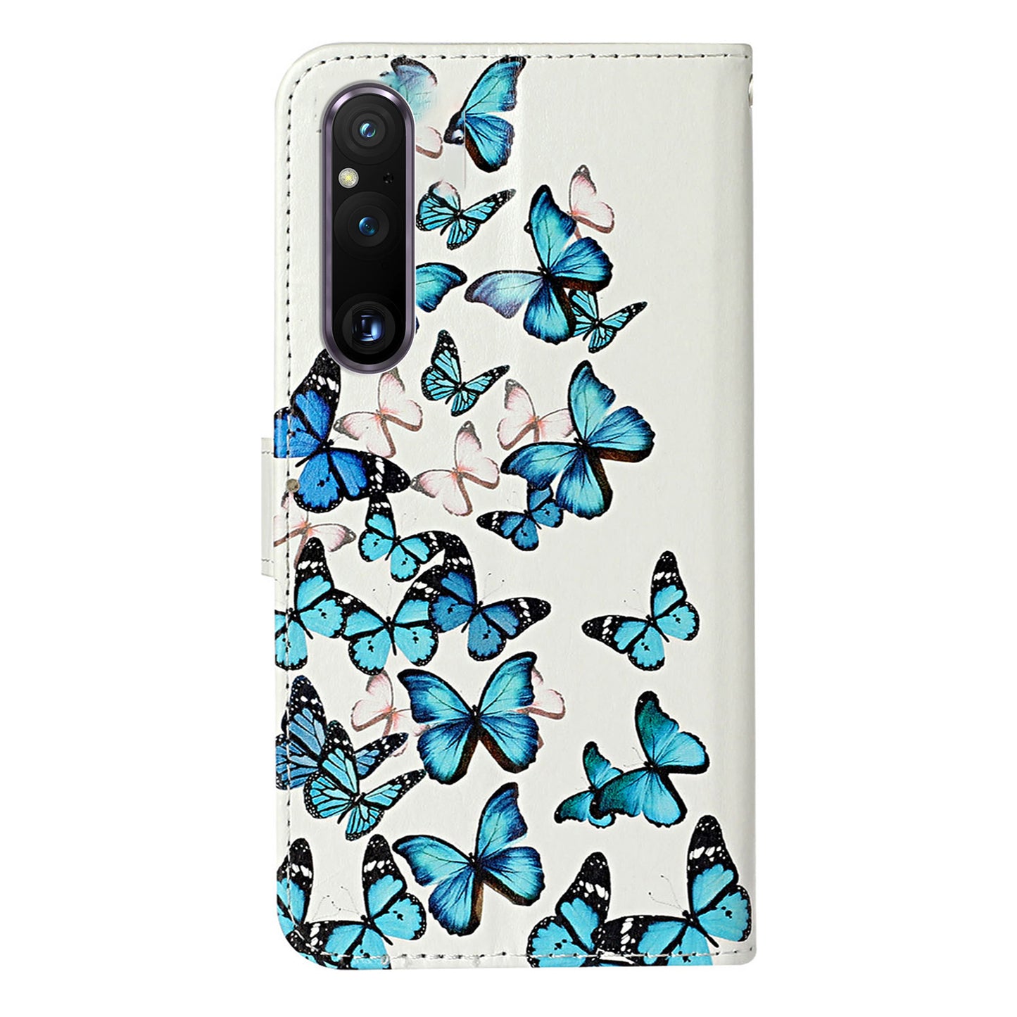 Pattern Printing Phone Case for Sony Xperia 1 V Anti-Fall Wallet Leather Cover with Stand