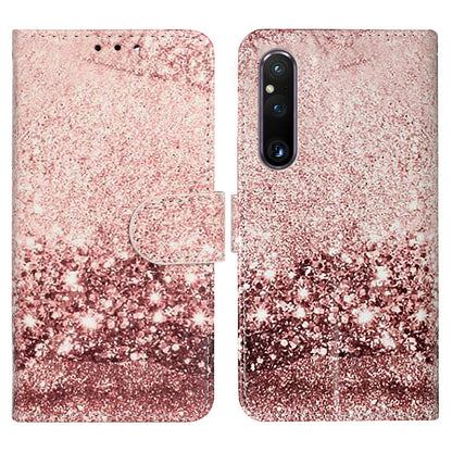 Pattern Printing Phone Case for Sony Xperia 1 V Anti-Fall Wallet Leather Cover with Stand