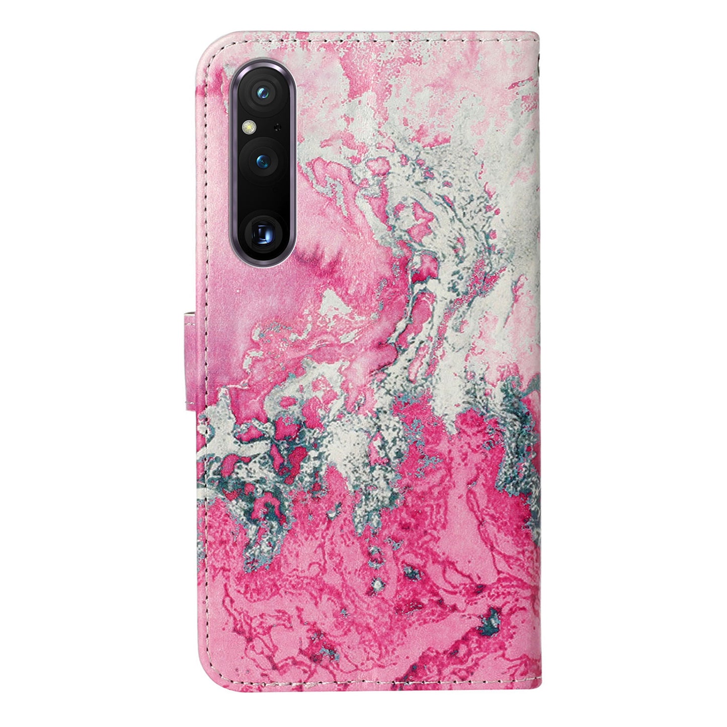 Pattern Printing Phone Case for Sony Xperia 1 V Anti-Fall Wallet Leather Cover with Stand