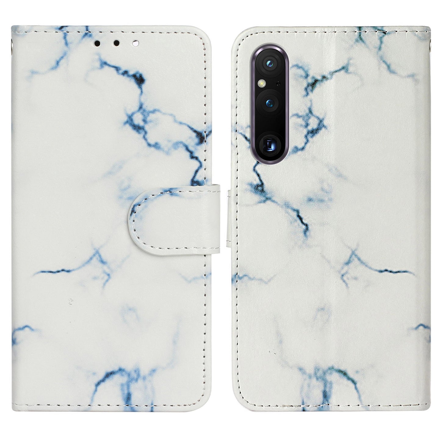 Pattern Printing Phone Case for Sony Xperia 1 V Anti-Fall Wallet Leather Cover with Stand