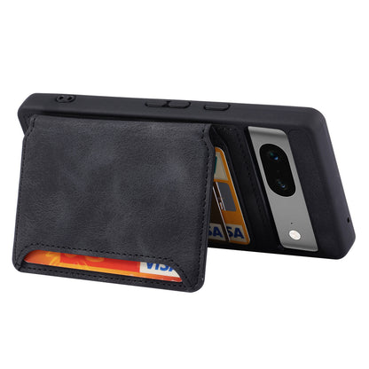 For Google Pixel 6a Leather Coated TPU Phone Case RFID Blocking Wallet Phone Kickstand Cover
