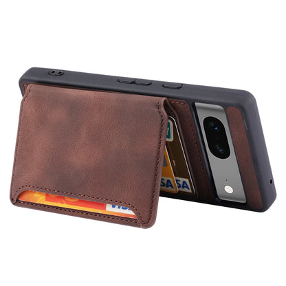 For Google Pixel 6a Leather Coated TPU Phone Case RFID Blocking Wallet Phone Kickstand Cover