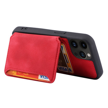 For iPhone 14 Pro Max Phone Wallet Case RFID Blocking Leather Coated TPU Kickstand Cover