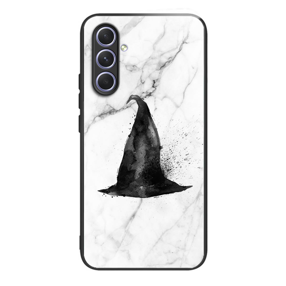 Tempered Glass TPU Case for Samsung Galaxy A54 5G Pattern Printing Shockproof Cover Anti-Drop Phone Case