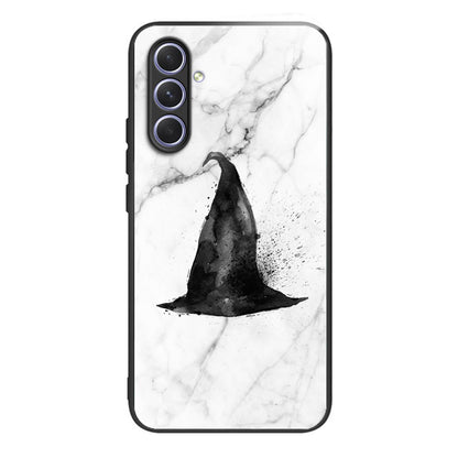 Tempered Glass TPU Case for Samsung Galaxy A54 5G Pattern Printing Shockproof Cover Anti-Drop Phone Case