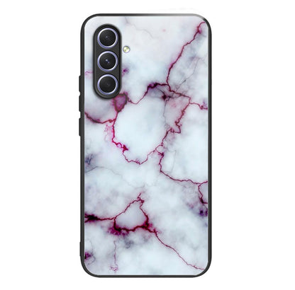 Tempered Glass TPU Case for Samsung Galaxy A54 5G Pattern Printing Shockproof Cover Anti-Drop Phone Case